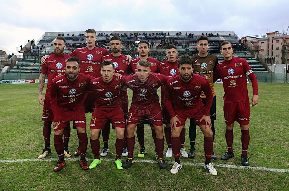 La Reggina che ha superato di misura la Paganese (ph. Domenico Notaro)